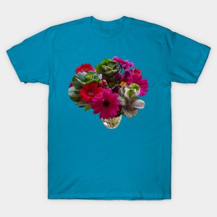 Autumn Floral Bouquet Flowers in Vase T-Shirt